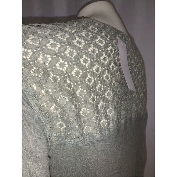 NWT VENUS IMPORTS EMBROIDERED SAGE GREEN RAYON DRESS S/M - Picture 8 of 10